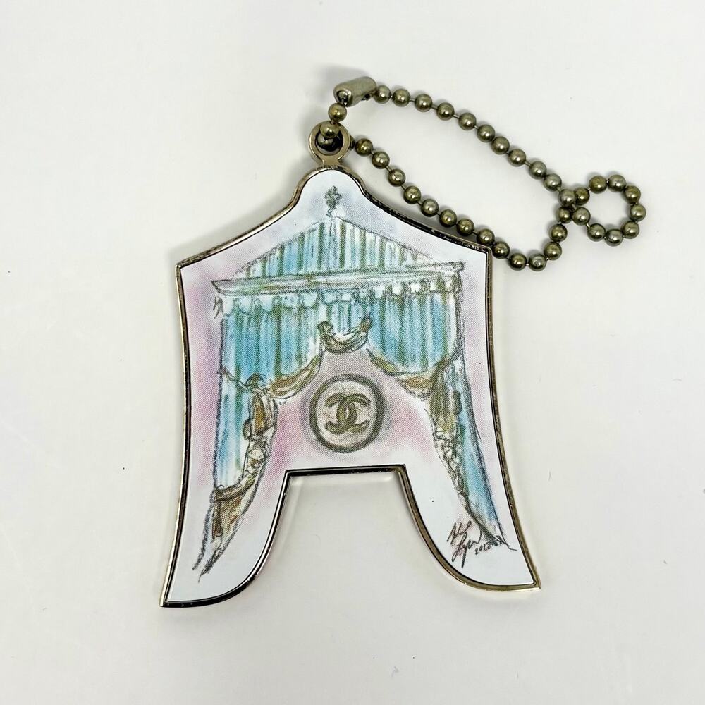 RARE Chanel Keychain – Boutique-Exclusive Illustrated Curtain Design